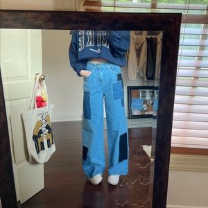 Urban Outfittets BDG patchwork wide leg jeans